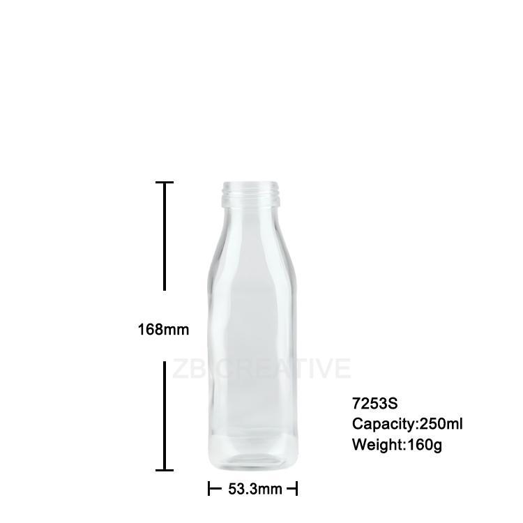 Flint 250ml Dorica Bottle Round Glass Screw Cap Olive Oil Container 160g 7253S