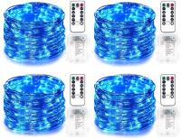 IP65 Battery Copper Wire Lights 3M Blue String Lights For Bedroom