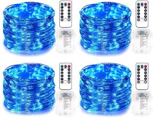 IP65 Battery Copper Wire Lights 3M Blue String Lights For Bedroom