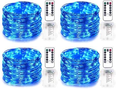 IP65 Battery Copper Wire Lights 3M Blue String Lights For Bedroom