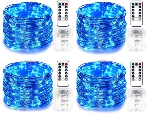 IP65 Battery Copper Wire Lights 3M Blue String Lights For Bedroom