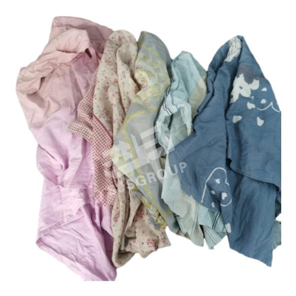 Lint free Industrial cleaning rags second color hotel bed sheet cutting pieces cotton used bed sheets bale cotton rags