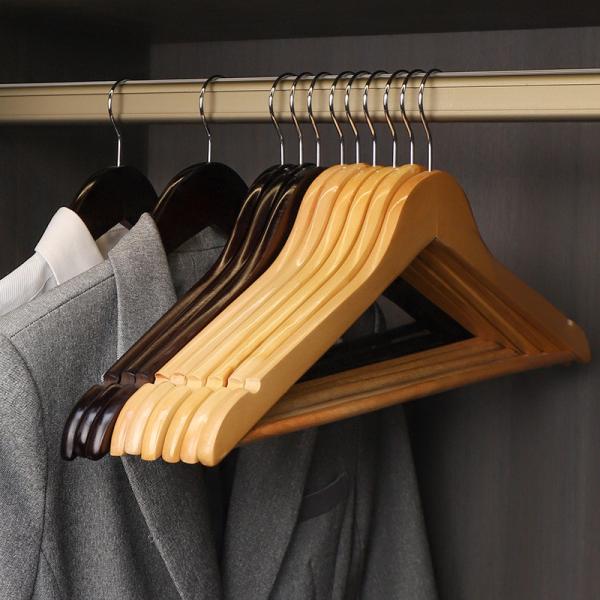 Eco Friendly Wooden Coat Hangers In Bulk For Clothes Non Slip
