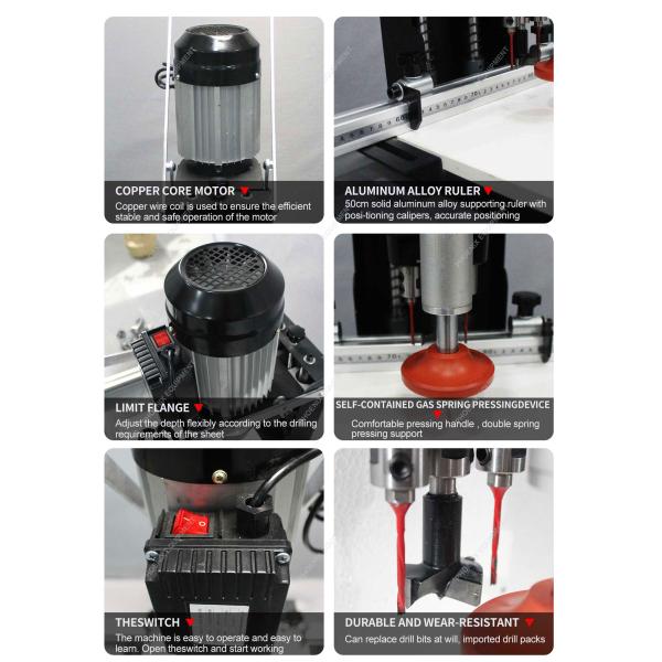 20 KG Weight Hinge Boring Machine for Furniture Door and Cabinet Easy to Operate 35mm
