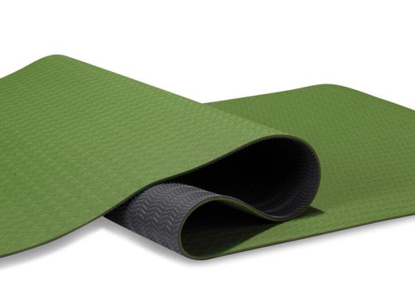Dark Green TPE Yoga Mat Standard Thickness 4mm / 6mm Anti Slip Surface