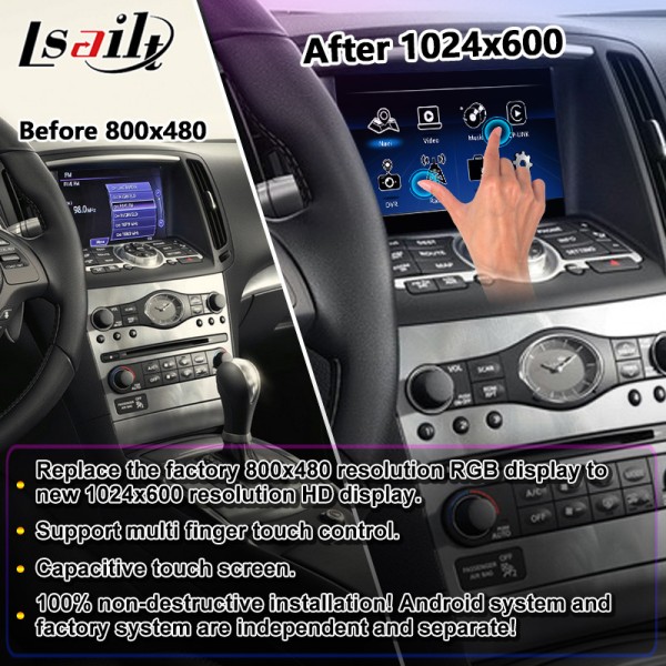 Lsailt Android Carplay Multimedia Screen for 2013-2016 Infiniti Q60 Q60S Q40
