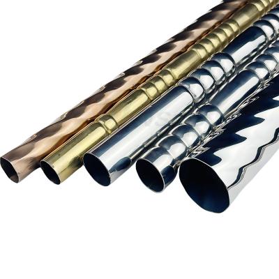 Os Ss rosquearam da tubulação de aço inoxidável decorativa do tubo de 0.3mm várias formas Inox 201 o teste padrão 304 316 gravado