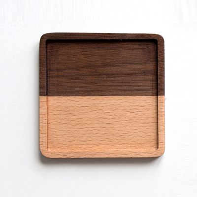 All-Season Square Shape Sapele Wooden Coaster for Drink Cup Tea Customized