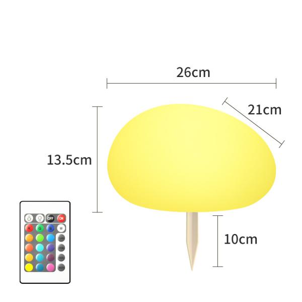 Outdoor Garden Stone Solar Lawn Light Ground Plug Colourful LED Solar Lights