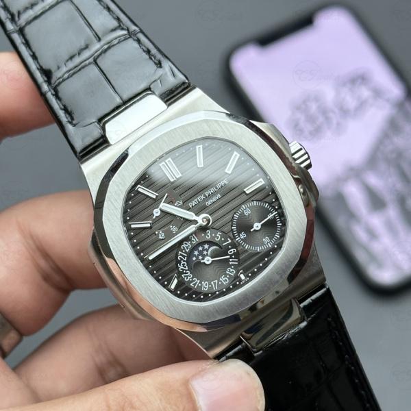 Patek Philippe Nautilus 5712 Phase de Lune Réserve de Marche Automatique 40mm Acier Inoxydable/Or Rose/Or Blanc
