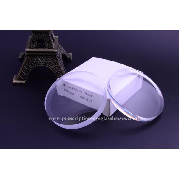 Round Top Bifocal Spectacle Lens Blanks , CR39 1.499 Uncoated Optical Lens