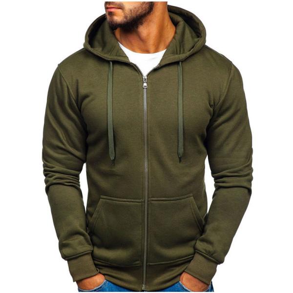 Людей легковес Hoodie рукава полной застежка-молнии куртки Hoodie вверх длинный