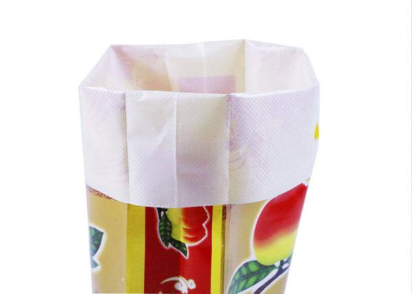 White Polypropylene Grain Bags , Large Gusseted Poly Bags For Food Packaging