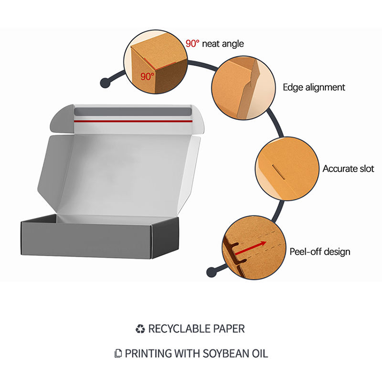 Shock Resistant Corrugated Mailer Box Packaging For Clothes Apparel Custom Printing