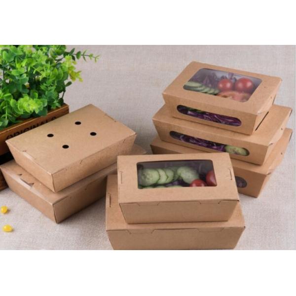 Прямоугольная устранимая коробка для завтрака бумаги Kraft, boxx цыпленка попкор