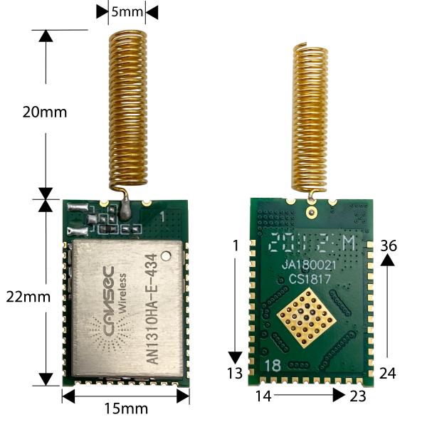 Модуль Cansec беспроводное AN1312HA-E GHz TI CC1312R1F3 долгосрочный под