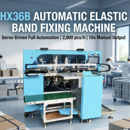 HX36B Servo Driven Elastic Band Attaching Equipment Max Working Speed 2000 Pieces Per Hour