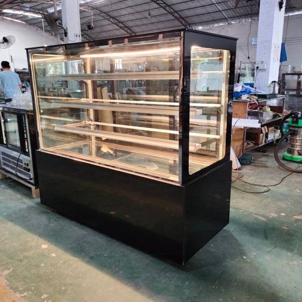 3pcs Shelves Cake Display Fridge LED Lighting Air Cooling For Restaurants
