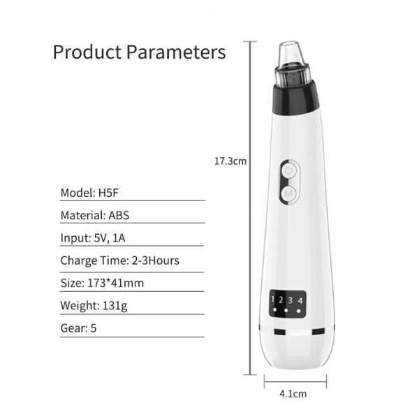 3 Hours Charge ABS USB Vacuum Blackhead Remover