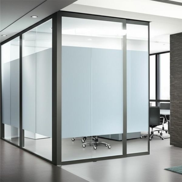 Aluminum Single Glazed Glass Partition Wall with Sound Insulation and Custom Design for Modern Offices