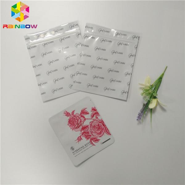 Sacos cosméticos plásticos do saquinho da folha de alumínio para a embalagem facial da máscara/pestana