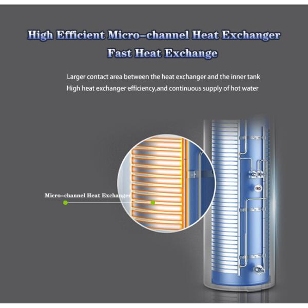 200L Factory Direct Sale Air Source Heat Pump Water Tank With Micro-Channel External Coil  Heat Exchanger