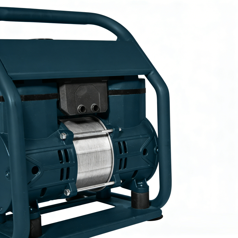 Oil Free Portable Silent Air Compressor 1100W 90L/min 0~0.8MPa Pressure 160x200cm Tank 18S Build-up Time for Industrial Use