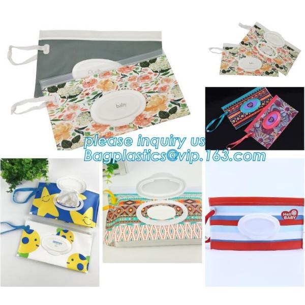 Reusable travel and portable baby wet wipe refill case dispenser, custom high quality reusable EVA wet wipe bag, contain