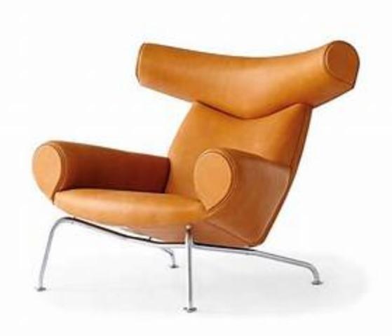Nordic design Modern Hotel Lobby Lounge Ox Chair Designer Office Sofa Armchair by fiberglass leather