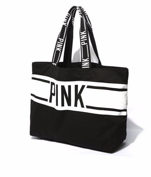 Black Beach Custom Canvas Bags , Reusable Canvas Shopping Bags