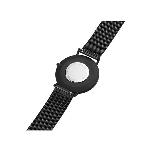 Blank Face Black Stainless Steel Mens Watch With Quick Change Mesh Band