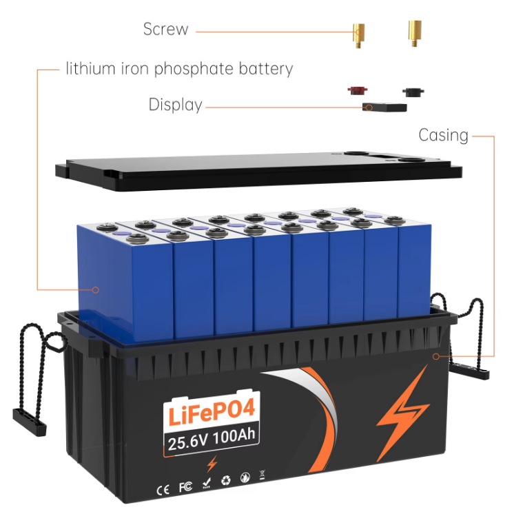 MB31 3.2V 314Ah Prismatic LiFePO4 Cell 8000 Cycles For Solar Storage Lithium Battery