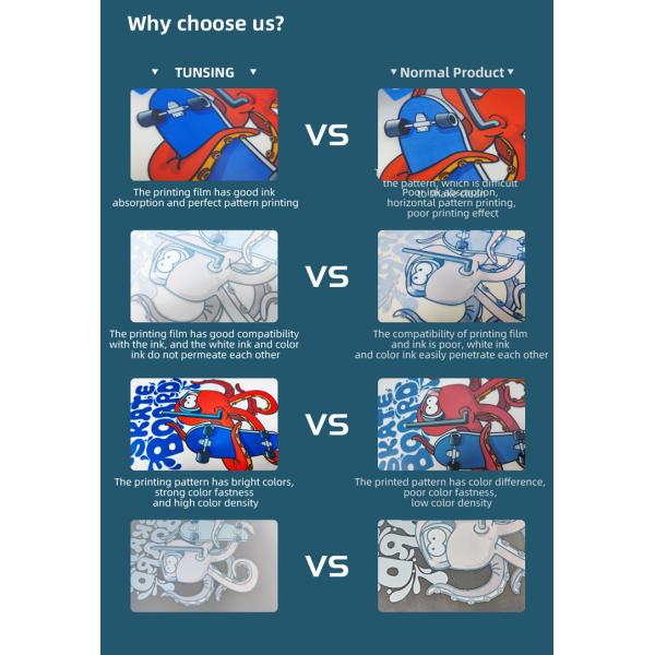 Яркая ширина размера 60км крена фильма 0.075мм А3 А4 фильма ДТФ ЛЮБИМЦА передачи печатания цвета