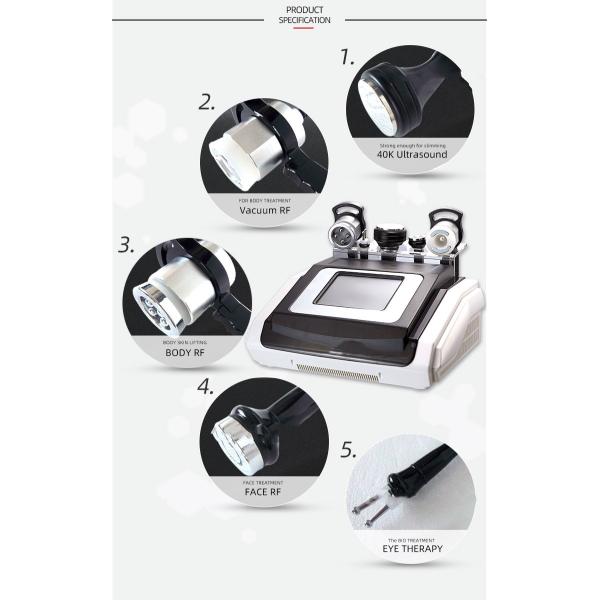 Жирная потеря 5 в 1 приборе ультразвукового тела вакуума 40K RF машины кавитации тонком