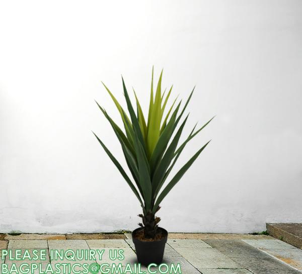 Artificial Tree 4.7Ft Faux Agave Plant with 3 Heads in Plastic Pot Fake Tree for Home Decor Indoor or Outdoor Office