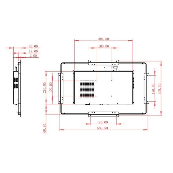 23.8-Inch Monitor for Transportation Kiosks and Ticketing Machines
