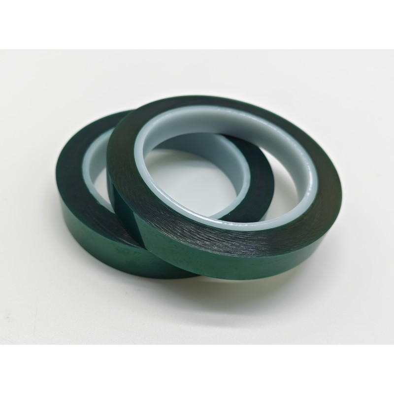 Green 55µm PET Silicone Adhesive Tape with 180℃ Heat Resistance and Residue-Free Peeling