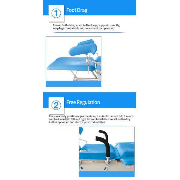 220v 50Hz Gynecological Exam Table / Stainless Steel Obstetric Delivery Table