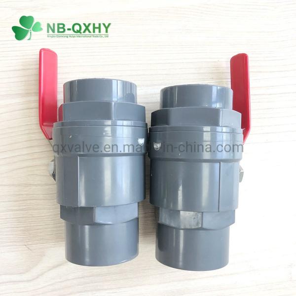2 Prime Prime Zhejiang PVC Irrigação 2PCS válvula de bola com alça de aço durável