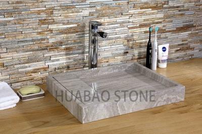 White Marble Bathroom Vanity With Vessel Sink Elegant Sleek Save Floor Space