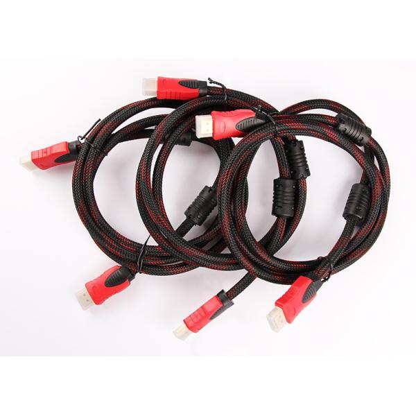 Red and black Wire Audio Link Cable , HDMI Cable 1080P HD line OD 7.3mm