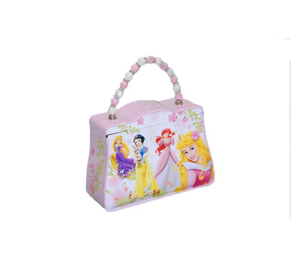 Cute Handle Gift Box Pink Princess Pattern For Sweet Chocolate Packing