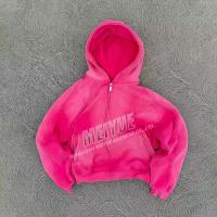 Hoodie personnalisée avec fermeture à glissière simple et vide Hoodie vintage lavée à l'acide Fermeture à glissière poids lourd laine 100% coton Hoodie surdimensionnée