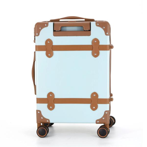 Vintage Trunk-Style Hard Shell Suitcase in Lightweight