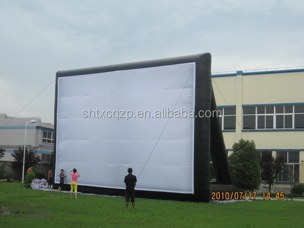 Outdoor Inflatable Advertising Screen PVC Material with Blower Waterproof Commercial Grade Movie Screen CE Certified