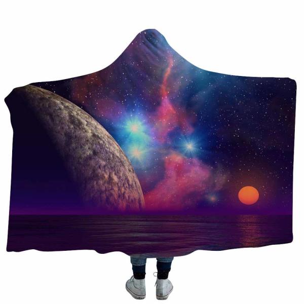 Fantasy series children's adult hooded blanket velvet fabric rectangular hand washable