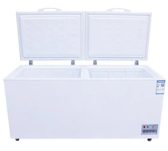 Commercial Double Door Refrigerator Beer Beverage Glass Upright Refrigerated Display Showcase