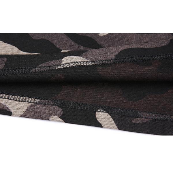 Summer Cotton Camo Print T Shirt , Men Casual Short Sleeve Vest