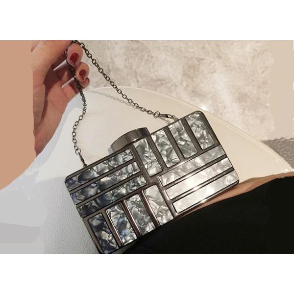 Marbling banquet bag European and American fashion dinner bag lady's handbag acrylic bag lady's clutch