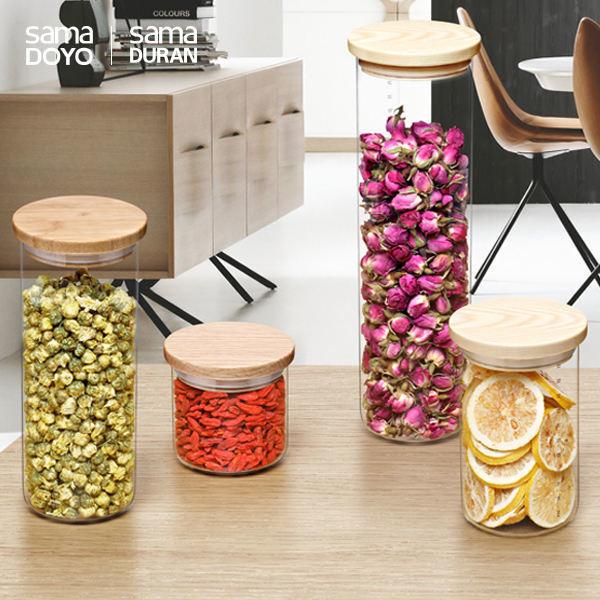Borosilicate Glass Pasta Storage Containers Food Jars For Kitchen Spice